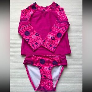 18 month girl rash guard and swim bottom